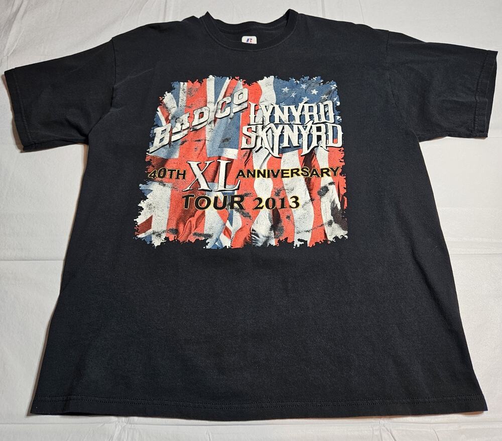 Vintage 2013 Bad Company / Lynyrd Skynyrd 40th Anniversary Tour T-Shirt - XL
